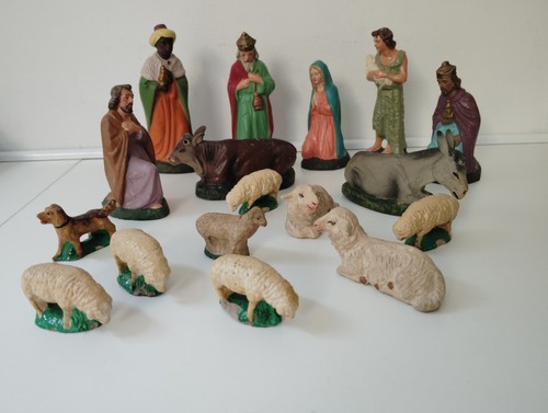 Krippenfiguren antik konvolut - krippenfiguren,