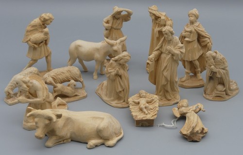 14x krippenfiguren set aus - krippenfiguren,