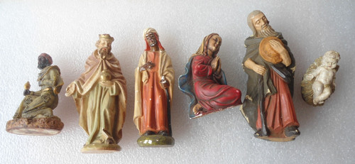 Alte krippenfiguren heilige - 6, krippenfiguren,