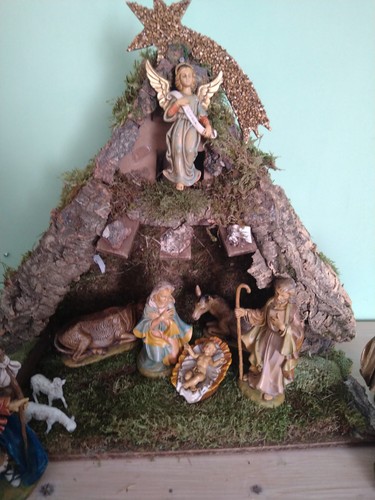 Große weihnachtskrippe stall - große,