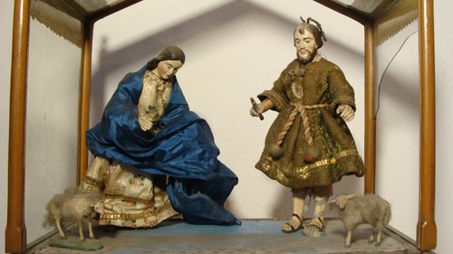 Uralte barocke kirche krippe - kirche,