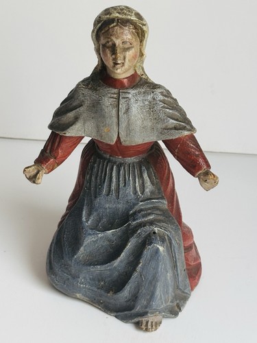 Krippenfigur maria kniend holz - maria,