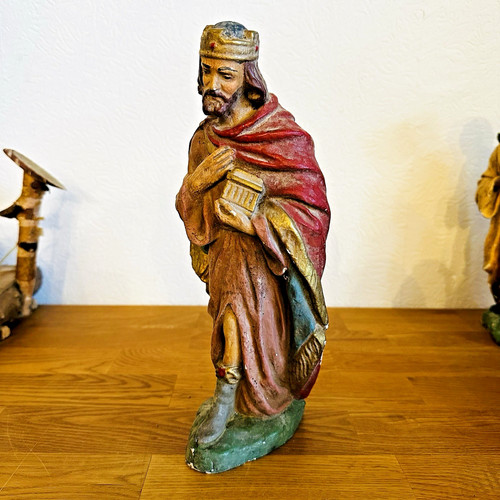 Große alte krippenfigur - große,
