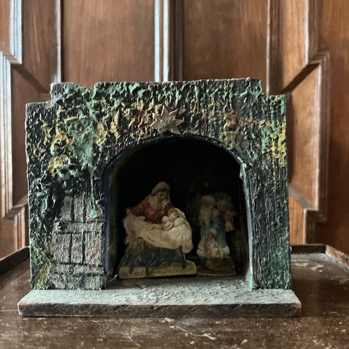 Krippe holz antik vor - krippe, 1940