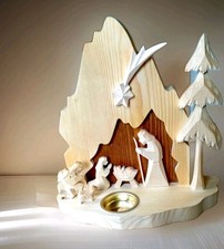 Weihnachtskrippe, aus Holz